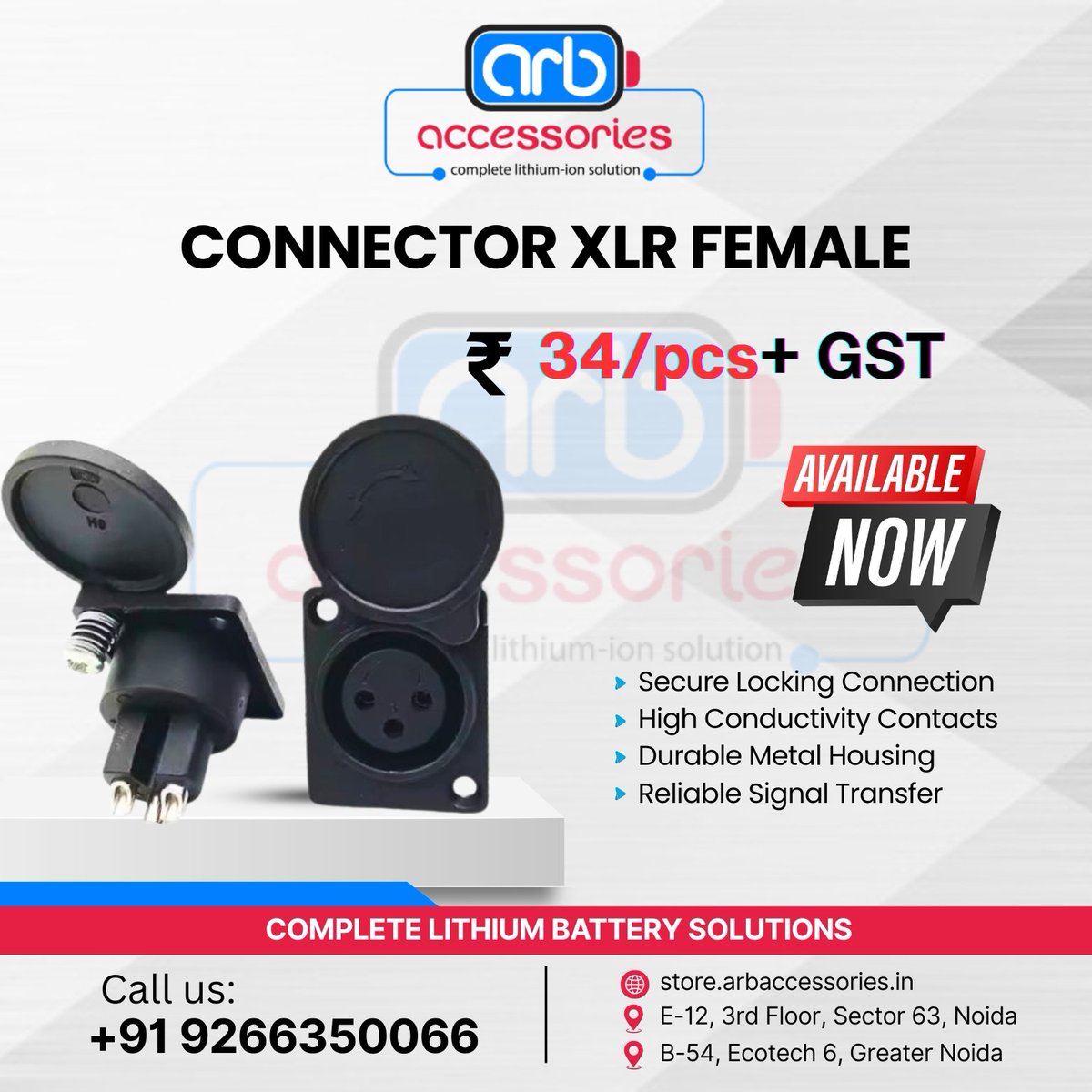 arb_ltd's tweet photo. 🔌 Connectors & Wiring Accessories – Available Now⚡
📩 DM US FOR MORE INFORMATION.
📞 +91 9266350066
🌐 https://t.co/4BZbLAJl3D
📍 E-12, 3rd Floor, Sector 63, Noida
📍 B-54, Ecotech 6, Greater Noida
#XT90 #AMASS #IECConnector #XLRConnector #HarnessConnector #BatteryConnector https://t.co/E6KnmBBn0M