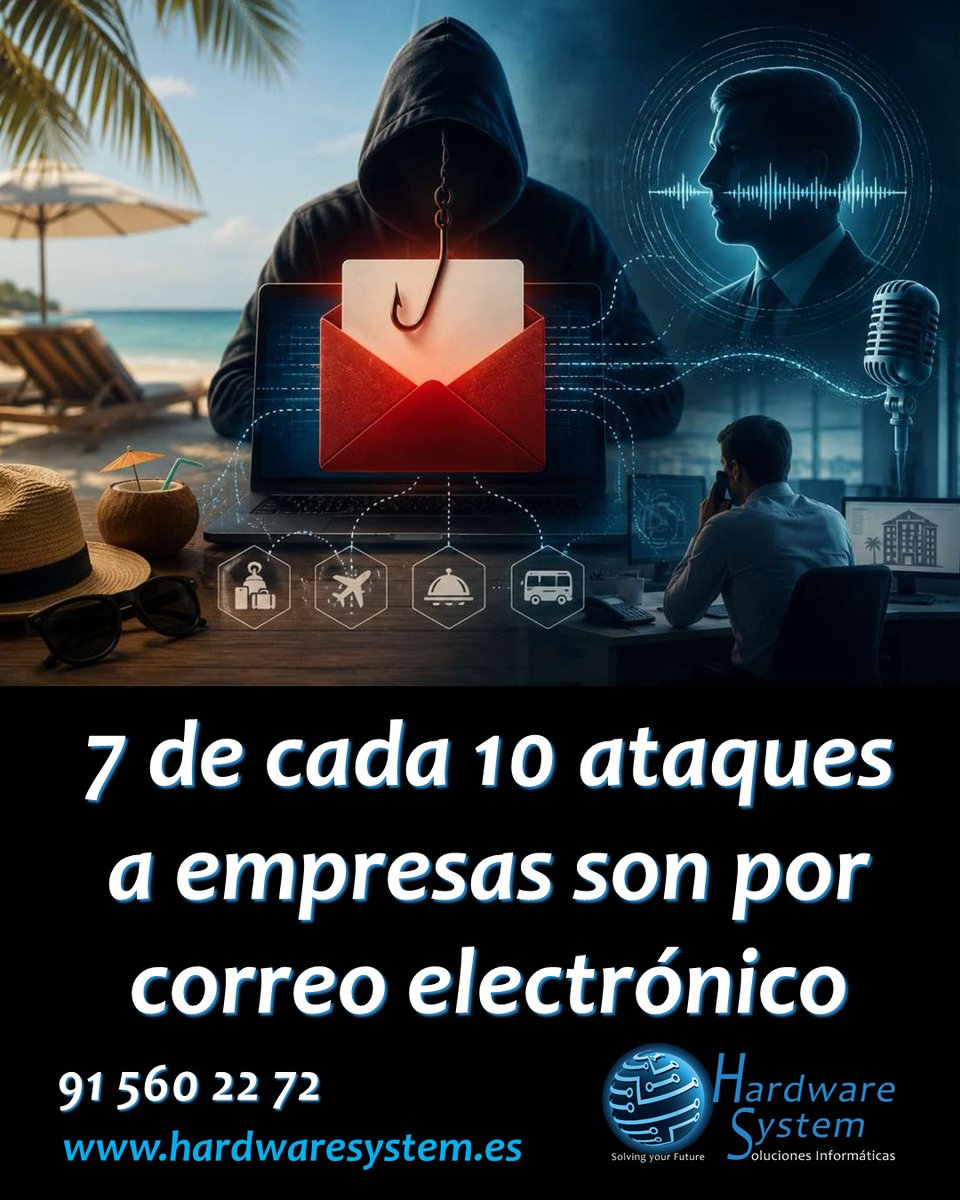 HardwareSystemM's tweet photo. Los cibermalos usan el correo electrónico para hacer su agosto en siete de cada diez ataques a empresas en verano
https://t.co/iUkK3ba44R https://t.co/Uu17tPSuFL