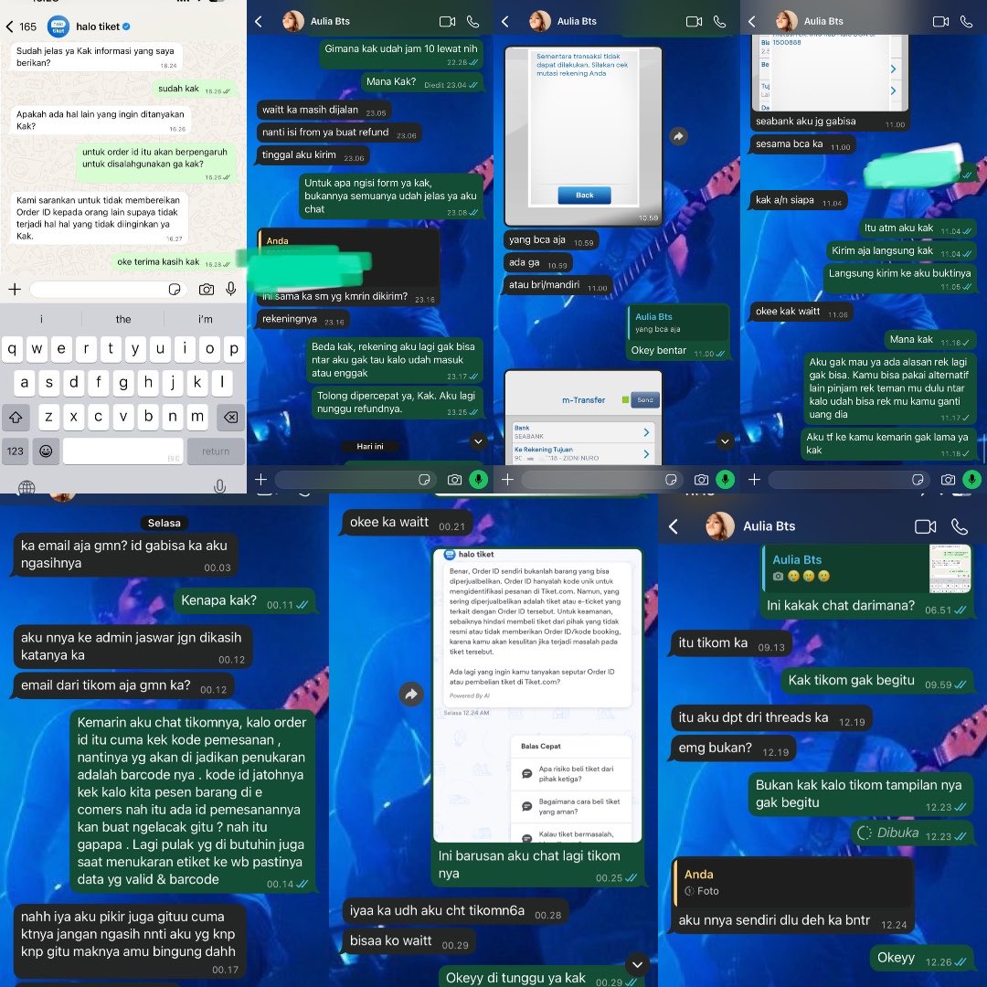 spilscam's tweet photo. HELP RT‼️ SCAMMER BTS ARIRANG JKT ig : aulsafir.a &amp; chabilakey TikTok : auliasafirah2 Bank bca : 5212333239 AULIA SAFIRA  No wa: +62 819-5880-0059 minta refund alasannya banyak banget, data satupun gak ada dikasih di coret semua sama dia, foto bangtan di tiket ai #penipu #bts https://t.co/Z4SCAxMm5I