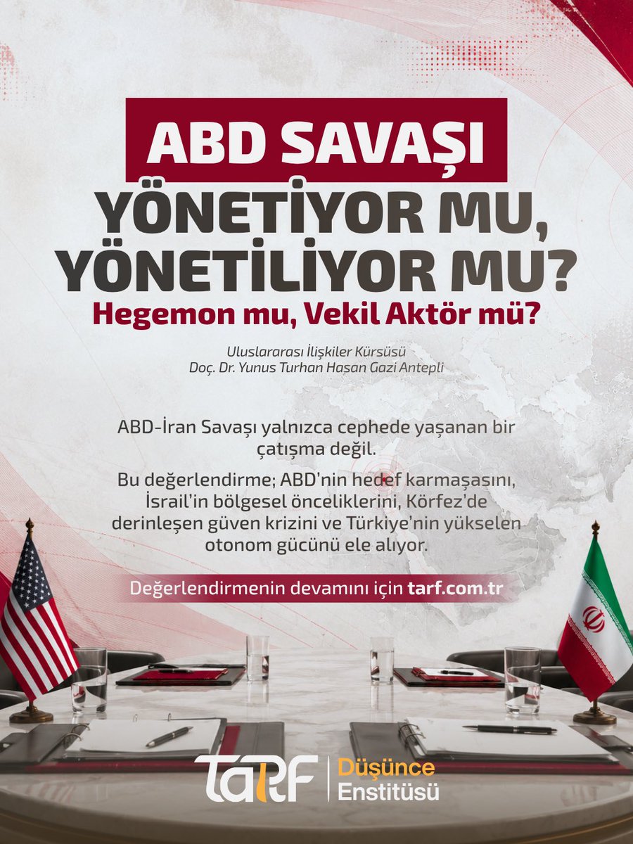 tarfenstitu's tweet photo. ABD-İran geriliminde asıl soru şu:
Savaş mı yönetiliyor, yoksa aktörler mi yönlendiriliyor?
Bölgedeki güç mücadelesine farklı bir okuma.
Doç. Dr. Yunus Turhan & Hasan Gazi Antepli
📖 Makaleyi Oku:
https://t.co/oW34v3KUbq
#tarf #abd #savaş #jeopolitik https://t.co/TN6mwX0dUx