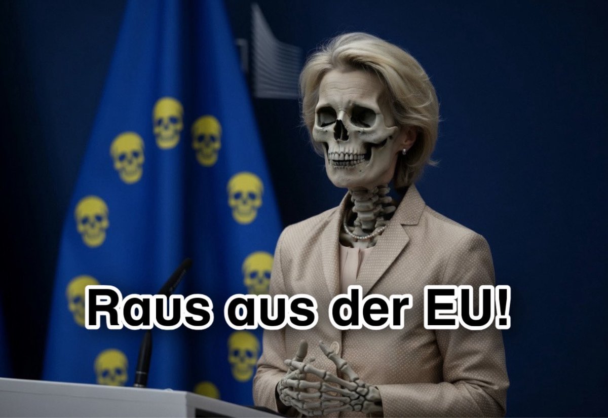 MalteJe80986799's tweet photo. ☠️Ursula von der Leyen☠️ und ihr EU müssen unbedingt sofort verschwinden! https://t.co/iaabDU7U0w
