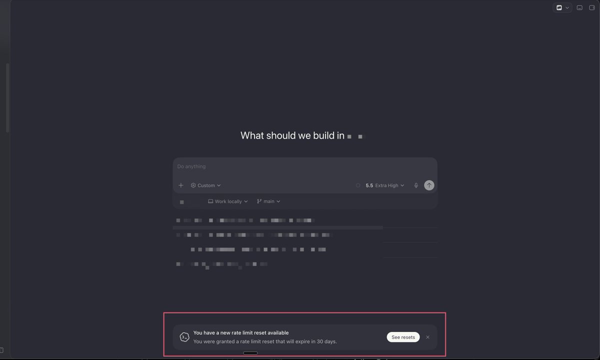 aaronolin's tweet photo. @hxutixnnn @thsottiaux Go to a new chat session, and it's at the bottom. I was pulling my hair out trying to find where they stuck it https://t.co/luTLgPyjZL