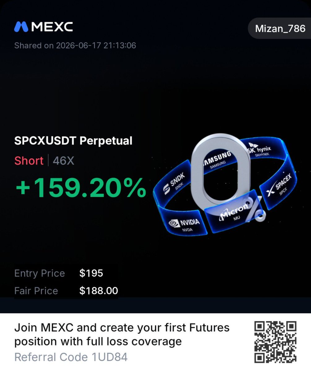 CryptoPride2's tweet photo. @MEXC $SPCX
MEXC UID: 16826549 https://t.co/IYSWhvutIb