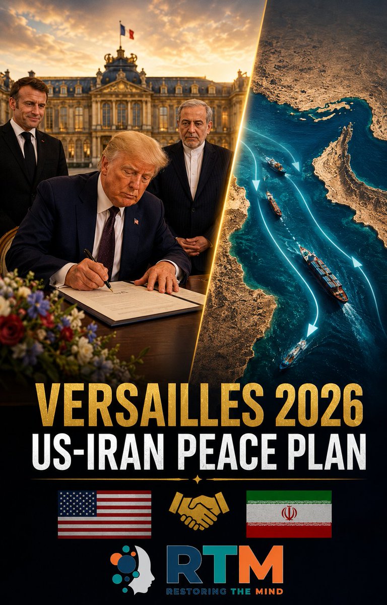 restoringmind's tweet photo. Versailles 1919 → Versailles 2026 — Trump Just Signed a Deal That Could End the Iran War

Read the full news article here
https://t.co/cBeVPj1lax

#IranDeal #Trump #Versailles #StraitOfHormuz #NuclearDeal #USIran #MiddleEast #Geopolitics #OilPrices #BreakingNews https://t.co/VuqdB0UYWV