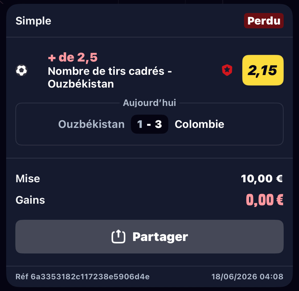THEMOMO78's tweet photo. @Betclic va falloir payer svp le bet est vert https://t.co/9diT8CeQWi