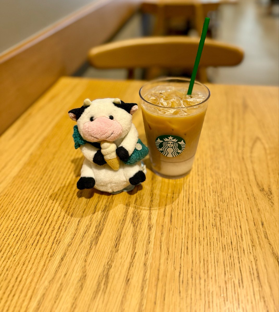 cuze22's tweet photo. サンキューマートに牛の服を見に来たものの、お目当てがなく、スタバ。 https://t.co/g9pJNr61GC