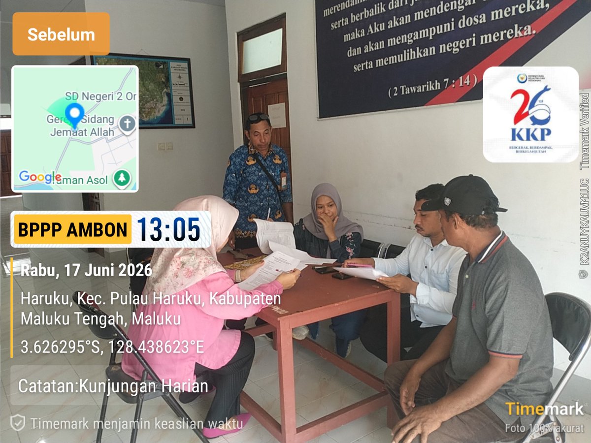 DConsina's tweet photo. Rabu 17/06/2026
Syaprudin Latuconsina Luhkan kab Maluku Tengah Giat bersama Bapelitban kab Malteng melakukan Monev KDMP dan KNMP di Desa Pelauw dan Desa Oma.
#giatluhkansatminkalbp3ambon #luhkankabmalteng #websitebp3ambon #lihlapor @bppsdm_puslatkp @kkpgoid https://t.co/RhQkfBONsC