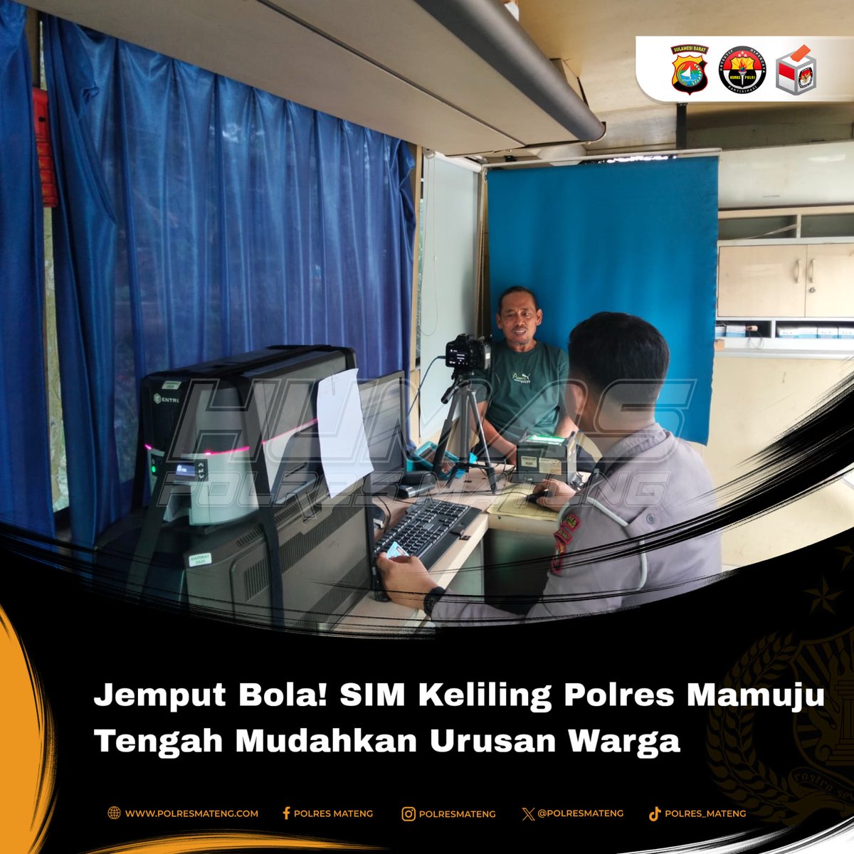 polresmateng's tweet photo. Jemput Bola! SIM Keliling Polres Mamuju Tengah Permudah Pelayanan Masyarakat https://t.co/bQxvc2eNSD