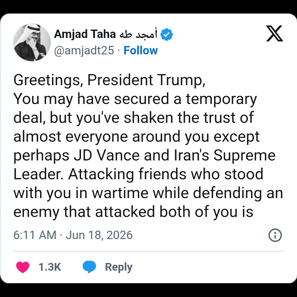 abdulslam2017's tweet photo. Because he blocked my account and because Lebanon’s security matters to me.... 
When a Zionist speaks Arabic, he sounds more like a king than the king himself! He blames the U.S. president for not waging a war to destroy Lebanon 🇱🇧, just to please Netanyahu.
Trump puts his country’s interests first, but as for you, you didn’t fight Iran, and you didn’t shut your mouths.
Lebanon 🇱🇧 will live in peace, whether Netanyahu likes it or not!!