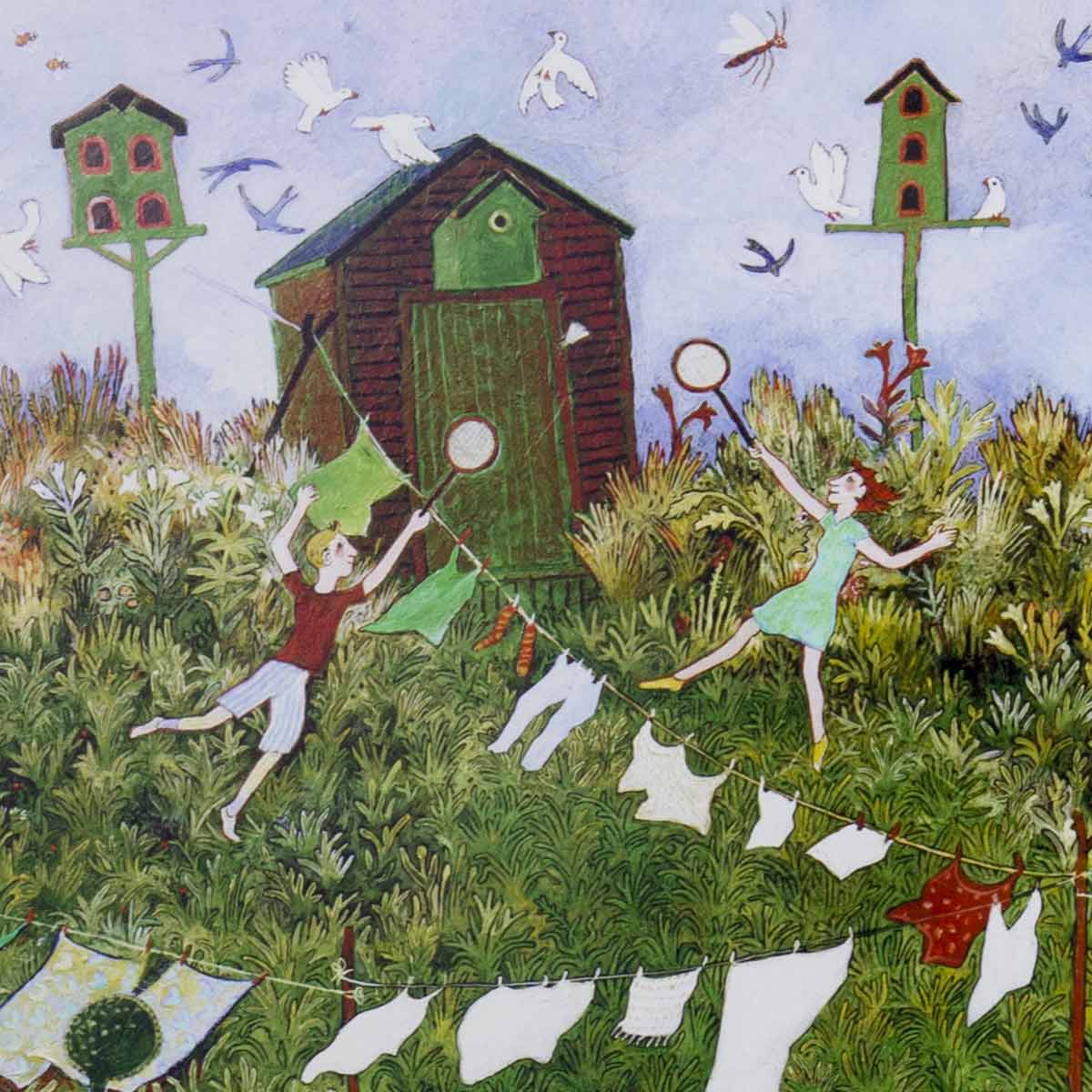 womensart1's tweet photo. 'Halcyon Days' by Anna Pugh, contemporary British folk artist #womensart https://t.co/Usm5eopBsw