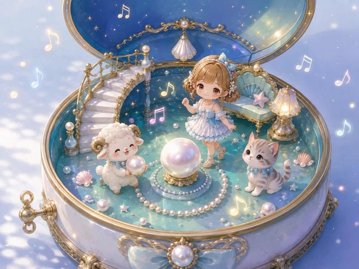 chiracyan's tweet photo. 6月の誕生石［真珠］
「純潔」「健康」「長寿」などの石言葉を持ち、女性らしさを象徴する石。
また、月の光を宿した宝石とされ、母性や優しさ、愛情を育む力があるとされています！
 #AIイラスト  #AIart  #誕生石 https://t.co/YSFtNoQj2u