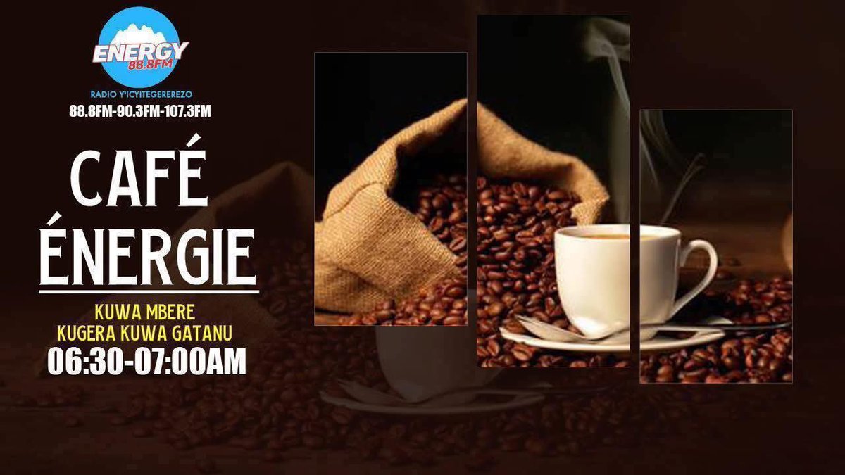 ENERGY888FM's tweet photo. Tuguhaye ikaze mu kiganiro Café Energie

Uyu munsi turigira ku mateka ya Oprah Winfrey, Oprah Winfrey ufatwa nk’urugero rw’umuntu wanyuze mu bibazo byinshi birimo ubukene, ihohoterwa, agahinda no kwangwa, ariko akabihinduramo imbaraga zo kubaka ejo hazaza he, aramamara kugeza ubwo abaye umwe mu bagore bafite ijambo rikomeye ku isi.

Serge IRAMBONA niwe muri kumwe.