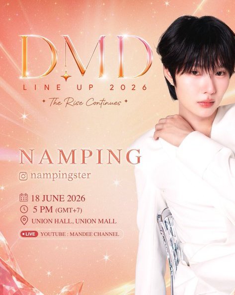 KengHaritFansIN's tweet photo. 🌅💛 Manifesting nothing but the best for KengNamping as they step into the next chapter at DMD LINE UP 2026: THE RISE CONTINUES.
May this stage bring them more opportunities, unforgettable moments, and endless love from everyone who supports them❤️‍🔥 ✨
#KengNamping #KengHarit https://t.co/rklD8erpfI