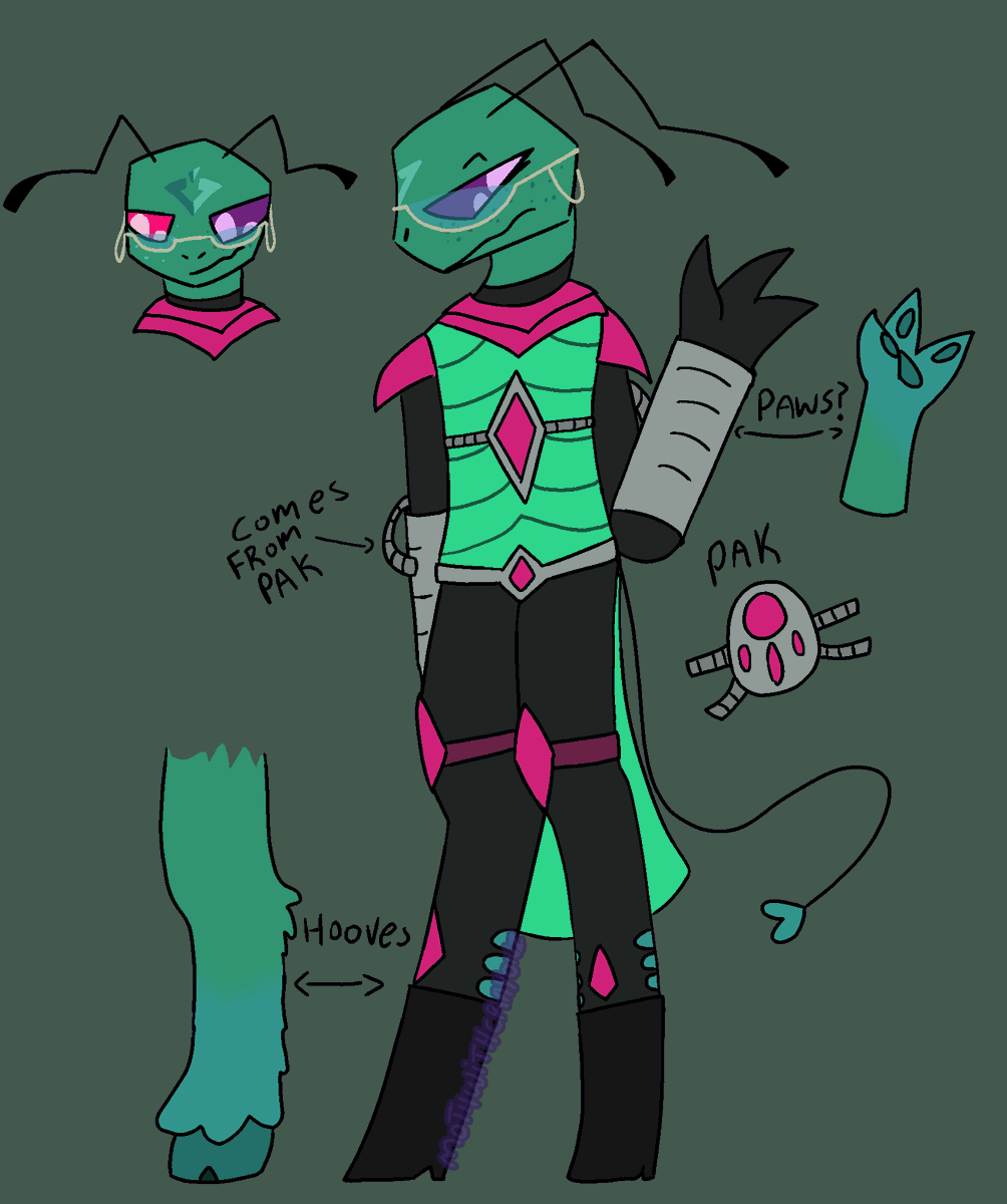 MothWithCrayonz's tweet photo. New irken oc! (She was designed by CaesarDoodles on toy house but the art is by me)
I have a bunch of lore for her and why she looks so weird
If one person says they want lore I'll write all of it tomorrow (also name ideas would be great)
#invaderzim #iztwt #izoc https://t.co/ITsSD5KqJ2