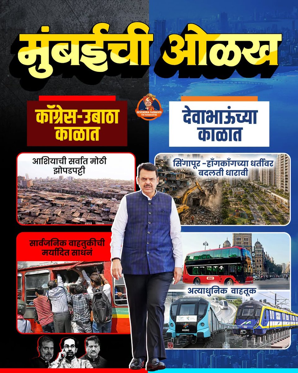 BalasahebL27733's tweet photo. उबाठा-काँग्रेसने लुटली मुंबई...देवाभाऊंनी घडवली मुंबई...

@Dev_Fadnavis #DevaBhau #Mumbai #BJP #TeamDevendra https://t.co/haBljk9g5F