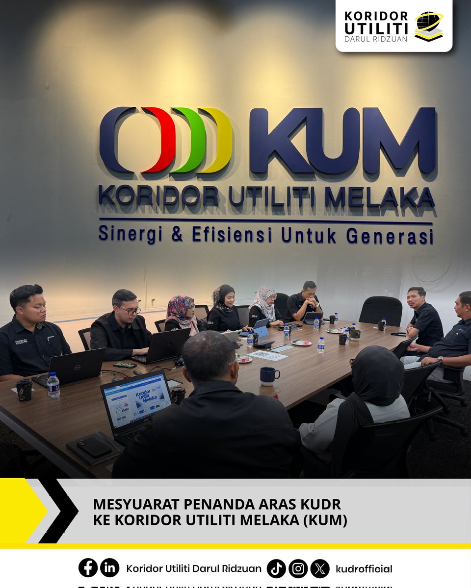 KUDRofficial's tweet photo. KUDR telah mengadakan Mesyuarat dan Lawatan Penanda Aras ke Koridor Utiliti Melaka (KUM) bagi mendapatkan perkongsian pengalaman serta memahami pelaksanaan inisiatif pengurusan utiliti yang telah dibangunkan di Negeri Melaka.
#KoridorUtilitiDarulRidzuan
#KoridorUtilitiMelaka https://t.co/b5tSvQMoww