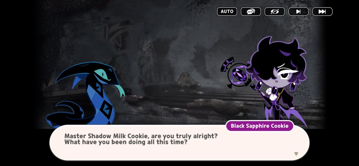 YukikoYukimura's tweet photo. \\\CRK SPOILERS

God bless black sapphire for genuinely constantly asking if shadow milk is actually okay. He’s so worried about shadow milk after hearing what the ultimate dough does to its host ahhh https://t.co/bVwB9hRVeo