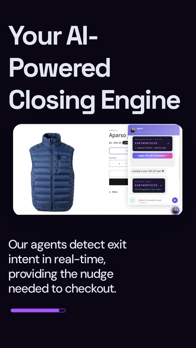 StyleMind_Ai's tweet photo. Most abandoned carts don't need another discount.

They need a better shopping experience.

What if an AI stylist reminded shoppers why they loved the product, suggested matching outfits, answered last-minute questions, and even let them try it on virtually?

Recover carts by helping shoppers decide—not by lowering prices.

#Ecommerce #CartRecovery #AICommerce #FashionTech