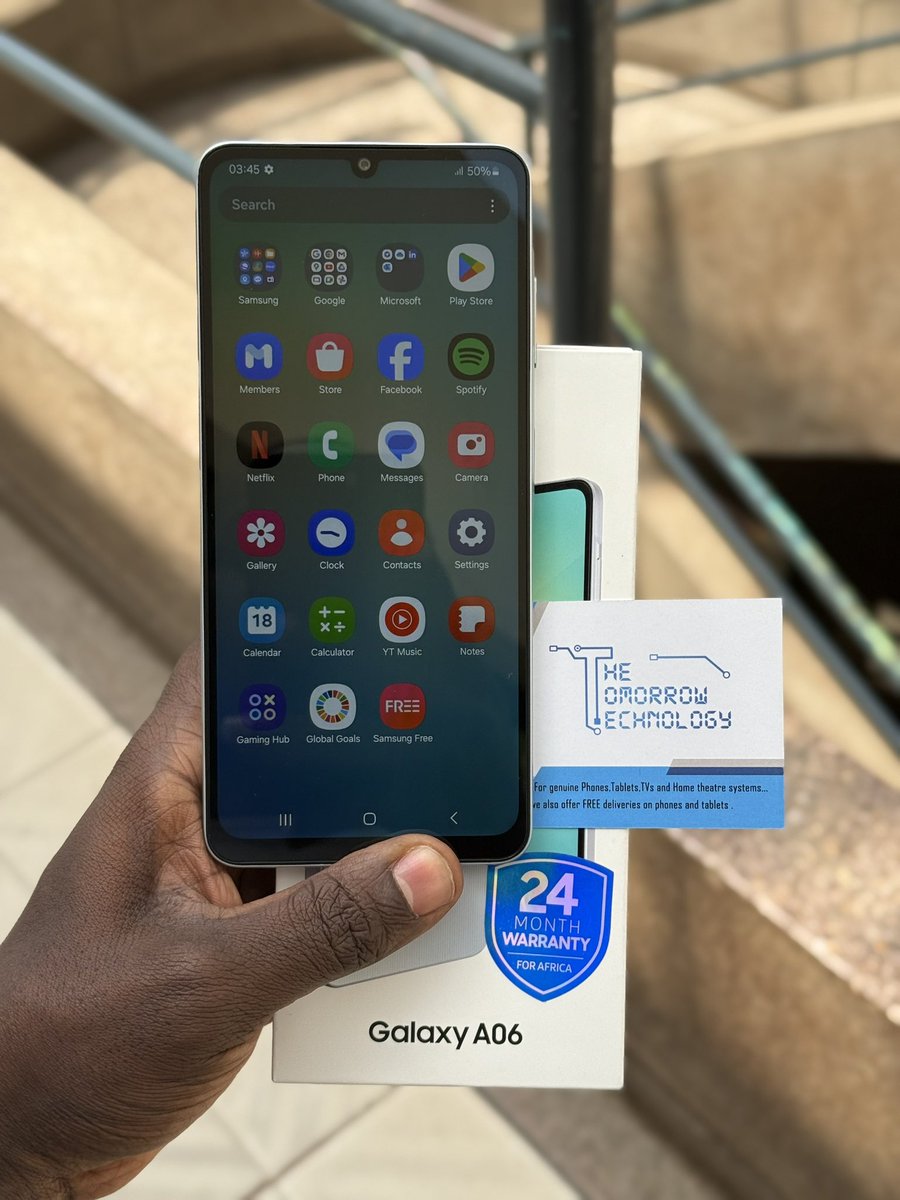 TheTomorrowTech's tweet photo. 🔥 ONLY KSH.13,499! 🔥

📱 Samsung Galaxy A06  
4GB RAM | 128GB Storage  
💰 @ Ksh.13,499

📍 Kenya Cinema Plaza, 5th Floor – Shop 5-1C  
📞 0705 596 611  
🚚 Delivery Available  

bomayangu dream #MainaAndKingangi Portugal Ronaldo Messi Croatia @Classic105Kenya @ItsMainaKageni https://t.co/YICILNWAxd