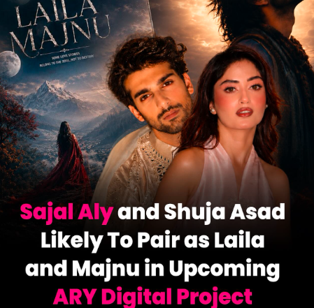 WaniaHamid11's tweet photo. Sajal Aly and Shuja Asad are reportedly set to star as Laila and Majnu in an upcoming ARY Digital project, creating excitement among fans of the timeless love story.
#SajalAly #ShujaAsad #LailaMajnu #ARYDigital #PakistaniDrama #EntertainmentNews #TrendingNow https://t.co/m8g5vquh7D