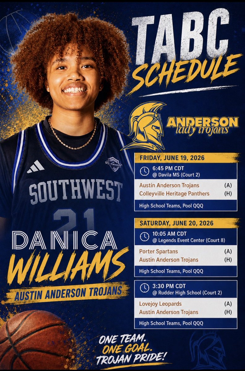 TwinsBallATX's tweet photo. 2027 Danica Williams #23 Combo Guard

Come out and watch us play this weekend! Let’s go!!

New Team. Same Goal.

@AndersonWBBall @SW_Select3SSB  @Khensle @coach_clark512 @Danica25_8 @gdluckap @Tabchoops  @ACH_GBB https://t.co/sI9Y2E2JeW