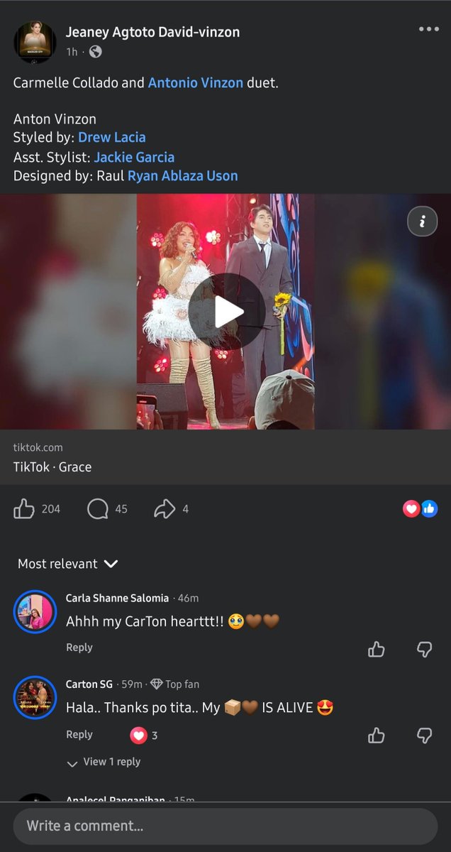 grcptrvo's tweet photo. Soooo, Tita Jeaney just posted my fancam of CT's "Palagi" duet last Carmelle's concert. 😭 Haysss. Na-miss ko tuloy lalo ang mga babies. 🥺🤎 https://t.co/2001dlqA88
