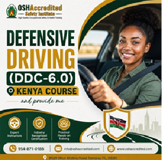 oshaccredited's tweet photo. Master Nairobi traffic &amp; rural highways safely! Get certified with OSHAccredited Safety Institute's Defensive Driving (DDC-6.0) course. Gain vital skills, reduce risks, and drive confidently.
https://t.co/Uy3lomvqh0

#DefensiveDriving #Kenya #RoadSafety #SafeDriving #DDC6 https://t.co/ymUxB90Wg3
