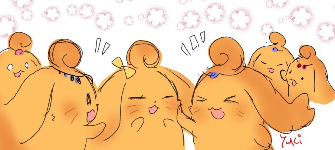 yellow_ppink_yu's tweet photo. I had a dream where I met my Cinderbuns friends while I was taking a short nap. We had fun touching each other's cheeks to check how squishy they were 🐰 https://t.co/5euHGGCqfH