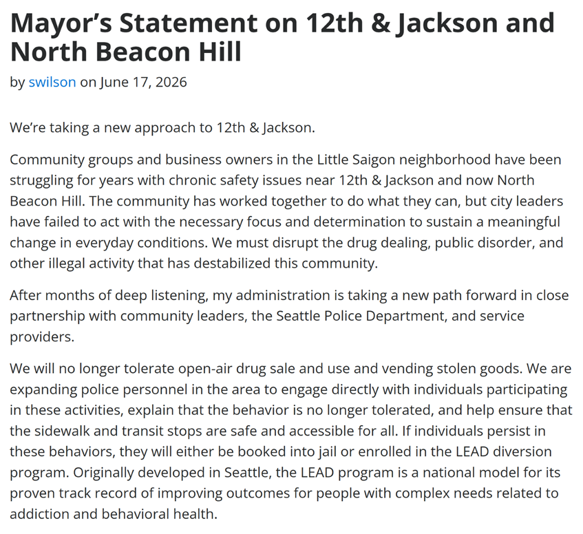 thehoffather's tweet photo. DEVELOPING: After our video showcasing the drug abuse, human trafficking &amp; squalor of 12th &amp; Jackson, Seattle Mayor Katie Wilson announces she is taking steps to clean up the area

"Will no longer tolerate open-air drug sale and use"
 https://t.co/eV1MQCSzws https://t.co/nsypaSqgwL