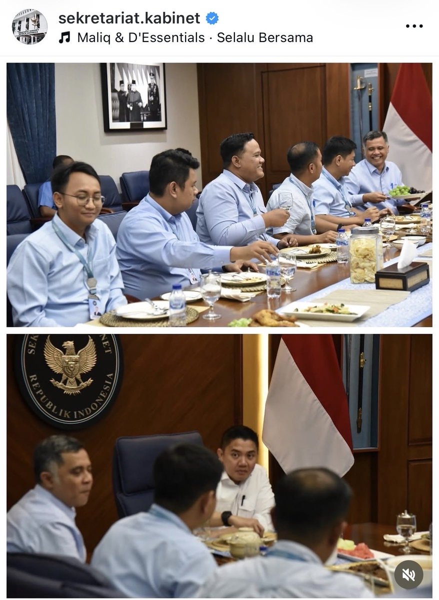 boxxtoc's tweet photo. Kemarin siang 17 Juni, Seskab Teddy unggah poto makan siang bersama THE GENGS

17 Juni kemarin, rame banget demo dimana mana, dan official akun negara upload poto makan siang sambil ketawa ketawa🤮🤮

SAKIT JIWA BOTYY ISTANAA https://t.co/BNuC5gqPBp