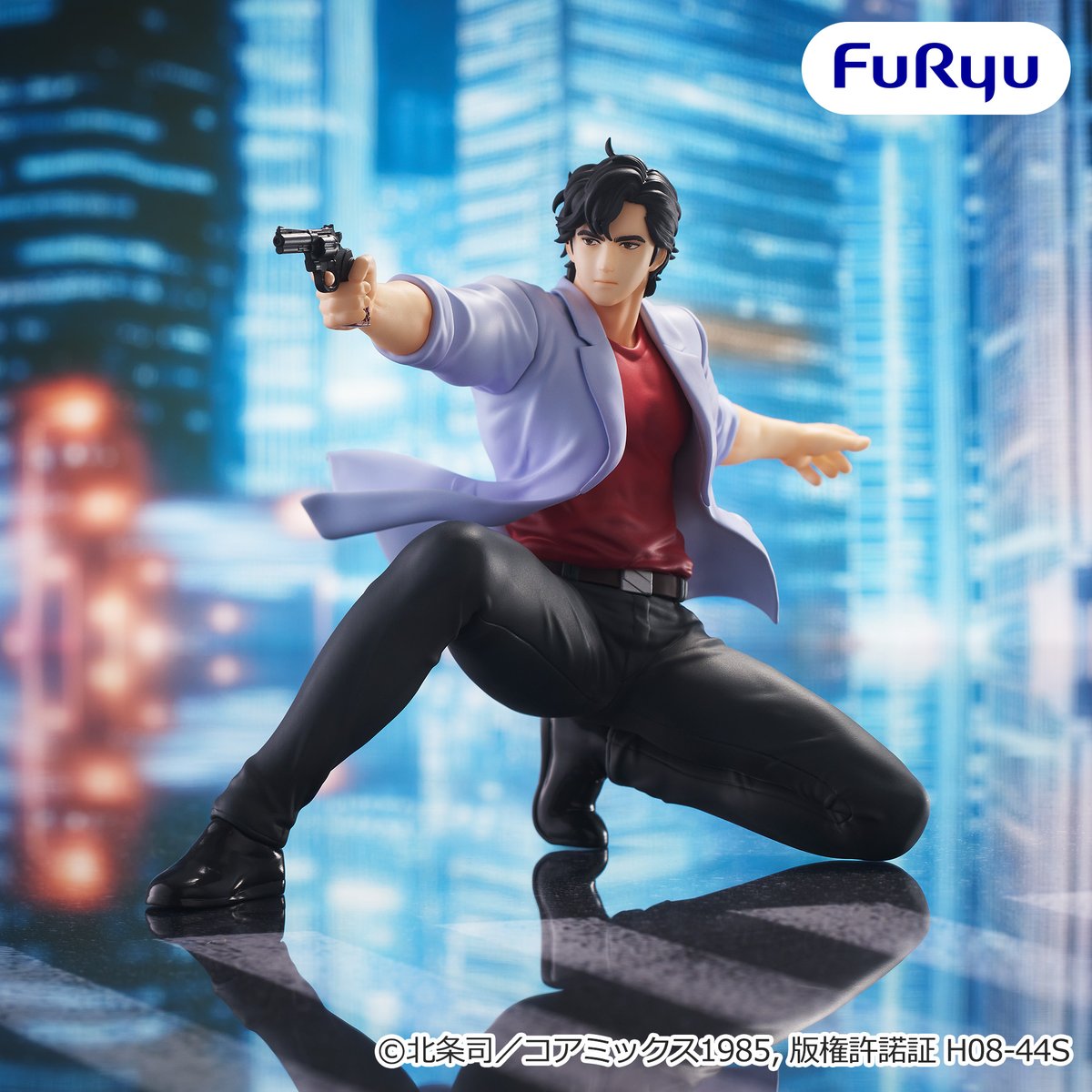 namco_oc's tweet photo. 【6/24 0時 スタート予定！】

『シティーハンター ぬｰどるストッパーフィギュアｰ冴羽獠ｰ』

#シティーハンター から #冴羽獠 のぬーどるストッパーフィギュアが登場🔫
銃を構えた躍動感たっぷりのポージングが見惚れてしまうほどかっこいい👀
ぬーストとしてだけでなくお部屋に飾っても素敵✨

#ナムクレ #オンクレ