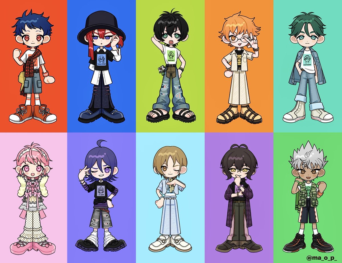 ma_o_p_'s tweet photo. いっぱい描いた！顔𝐓 〜🌟🌈 https://t.co/ChUPGMbIuf