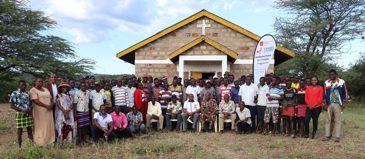 Midrifthurinet's tweet photo. “Peace must begin with us. For the whole community to be peaceful, we must unite and collaborate.”

This was the clarion call during an inter-communal peace meeting in Tangulbei, Tiaty East, bringing together herders from the Pokot community to nurture dialogue, rebuild trust, and strengthen community cohesion. The meeting followed theft of eight cattle in Arabal earlier this month, with recovery efforts still ongoing.

Key outcomes:
🐄Participants emphasised enforcing livestock movement permits by local chiefs to regulate migrating herders who sometimes trigger conflicts thus preventing conflicts.
👥Two elders from the Pokot and Tugen communities initiated intercommunal dialogue that facilitated the resettlement of families displaced by conflict in Baringo South. This initiative will be replicated along Baringo’s borders with Samburu and Laikipia counties, with women and youth actively included.
🌱Previous MIDRIFT interventions, which led to the formation and registration of herder groups and the initiation of alternative livelihoods, are now being replicated in the Kadokoi area. This approach is expected to strengthen community resilience and help curb livestock theft. #peacebuilding
@tendasasa @denmarkinkenya @Baringo_county @InteriorKE @NPSOfficial_KE @ngaosKE