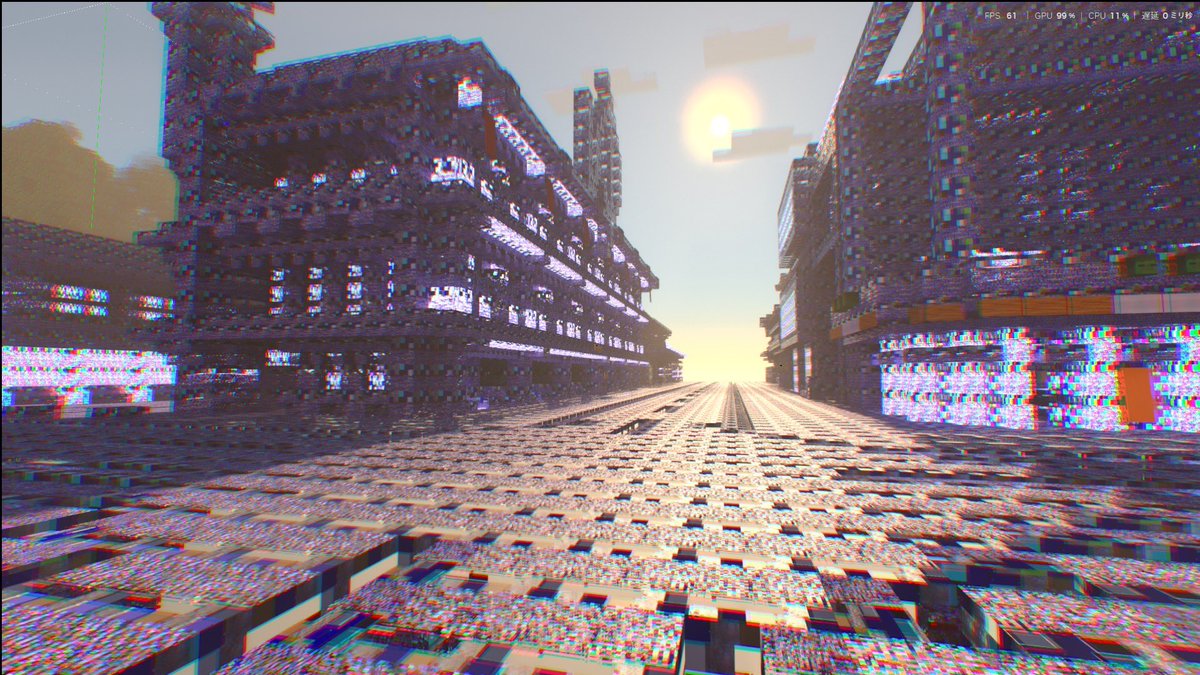 Moareker's tweet photo. なんかマイクラアップデートしたら案の定新UIに戻されたからいつもようにForceCloseOreUIを入れて、betterRTXも抜けてたからいれたら、テクスチャが有り得んぐらいバグった、しかも戻せないしbetter RTX抜いたらクラッシュするしどうすれば… https://t.co/z11W2FWDz3