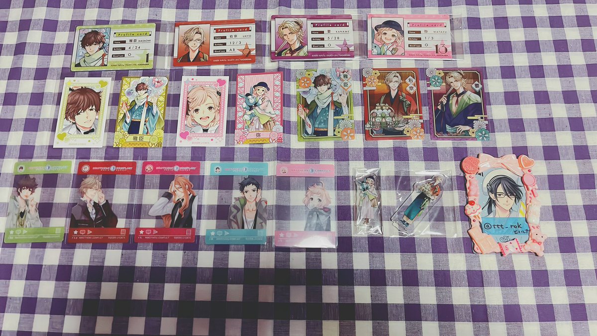 ttt_rok's tweet photo. 【交換 譲渡】 BROTHERS CONFLICT ブラコン マルイ ポップアップ 

譲 → 雅臣 右京 要 光 昴 弥

求 → 梓 または定価

まとめての場合多少お値引等可能です！
お気軽にお声掛けください https://t.co/y5vcuLS3IO
