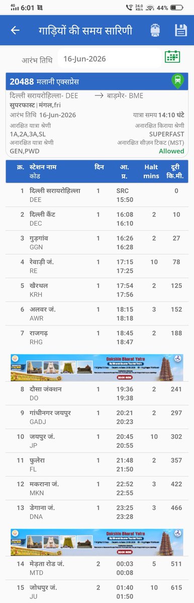 BKIJUNCTION's tweet photo. गाड़ी नं 20487/88 बाड़मेर-दिल्ली सराय रोहिल्ला मालानी एक्सप्रेस का रेवाड़ी,खैरथल,अलवर,राजगढ़,दौसा,गांधीनगर,जयपुर,फुलेरा है जबकि 36 करोड़ से ज्यादा आय वाले NSG-3 #बांदीकुई जं पर नहीं है, बांदीकुई के साथ घोर अन्याय क्यों? बांदीकुई ठहराव सुनिश्चित करवाएं।
@NWRailways 
@GMNWRailway https://t.co/pMxHO9Faup
