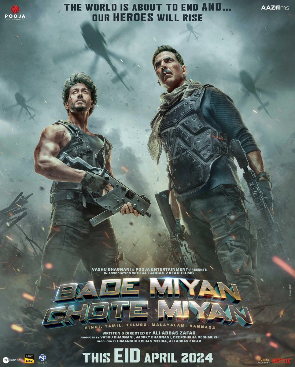 Im4akk's tweet photo. Made on an estimated budget of 350cr, Bade Miyan Chote Miyan collected about 55Cr at the Indian box office and was a massive disaster. What are your opinions on this action thriller? https://t.co/A4oDQ5Rjcp
