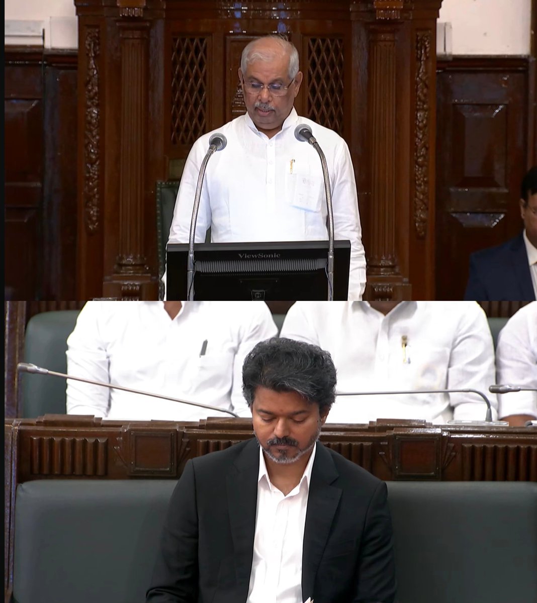 Sakthii_TVK's tweet photo. Governor TVK aatchiya pugalndhu thaldraru, kadandha 5 varusa aatchiya kaluvi oothuraru🤣 https://t.co/fsurPHo6fE