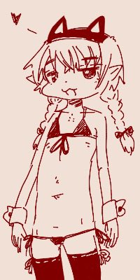 「ちかごろのらくがき1 たぬーガール」|うちうのイラスト