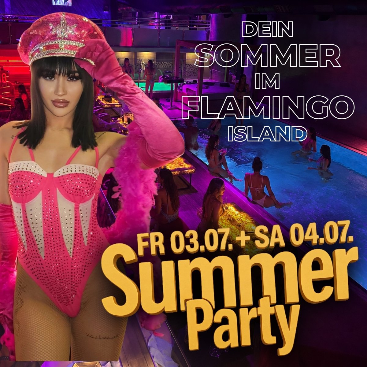 Fkk_Flamingo's tweet photo. ☀️ MEGA-SOMMER-PARTY ☀️
🗓️ FR 3. Juli + SA 4. Juli 2026
📍 FKK Flamingo Island (Ettlingen / Karlsruhe=

Infos: https://t.co/Fo4BjgayQN
(PLUS: unzensiertes Video)

_
#fkkallemagne #flamingoisland #gentlemensclub #fkkkarlsruhe #fkkstuttgart #fkkfrankfurt #fkkparis #strasbourg #alsacefrance #champagnelife
