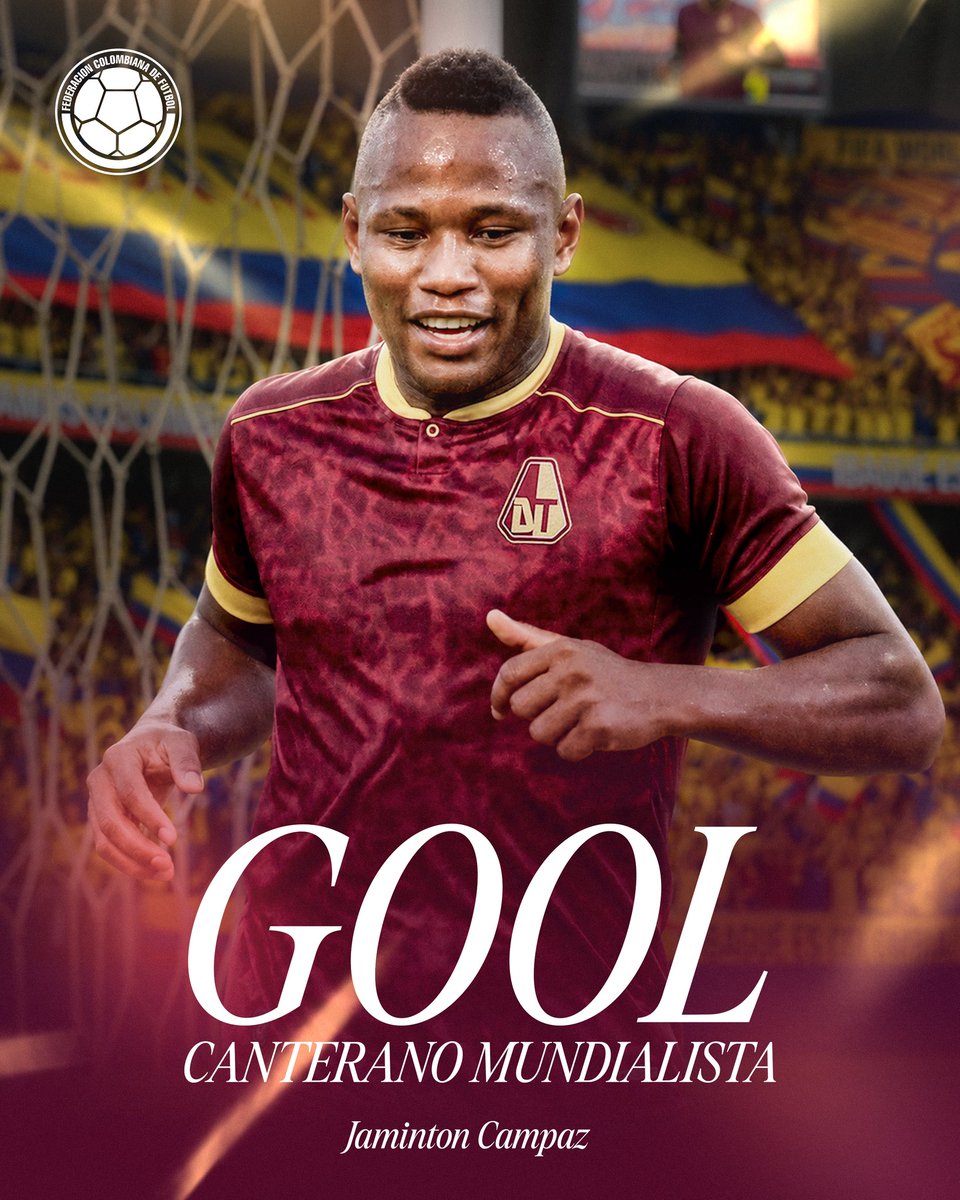 cdtolima's tweet photo. 🔥ORGULLO DE LA CANTERA🔥

Gol del hijo de esta TRIBU, Jaminton Campaz pone el gol de la victoria y sella los primeros puntos de Colombia en este mundial 2026 🐽🔥🏹 https://t.co/JbNj5yb0gY