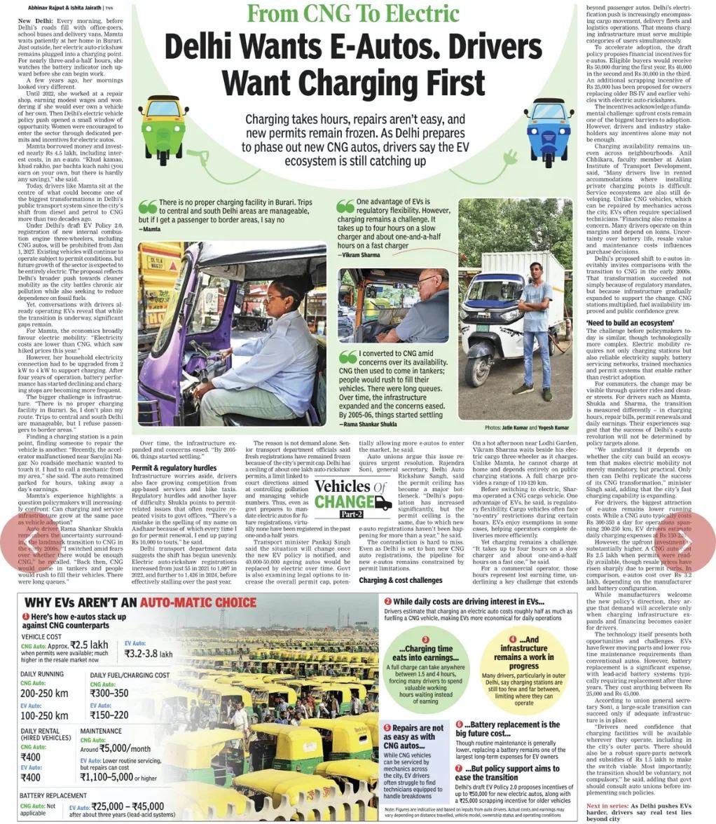 KunalKhattar's tweet photo. A useful reminder from Delhi's e-auto ecosystem: Consumers adopt technology. Operators adopt economics.
For commercial EVs, the equation is simple: fast charging, uptime, charger availability & TCO.
The biggest opportunities in mobility may lie in solving these bottlenecks, not just building more vehicles. ⚡
Clean grid → EV stack → mass mobility. The flywheel is turning. 🇮🇳
@CMODelhi @MinOfPower @mnreindia @advantEdge_vc @ExponentEnergy @exponent_one