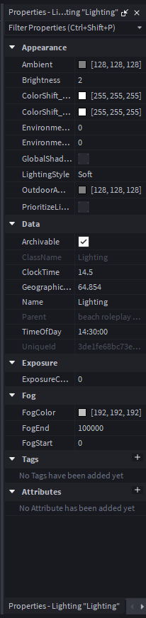 KermanRR34's tweet photo. 6. LIGHTING SETTINGS EVERYONE IGNORES THIS, very important in what the scene is, I usually use future lighting, if you wanna get retro lighting the settings will be shown in the images. ColorGrading and ColorCorrection is a must for retro lighting since ROBLOX studio is poo
#RR34 https://t.co/ne4na5s0YA