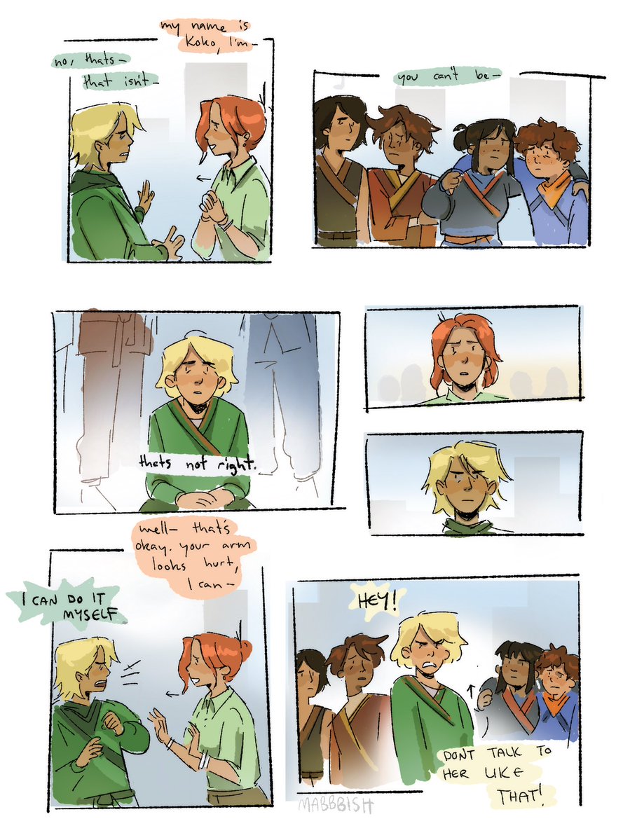mabbbish's tweet photo. comic from ages ago /its not the hair colour that confused him #ninjago https://t.co/unQUq3oxyk