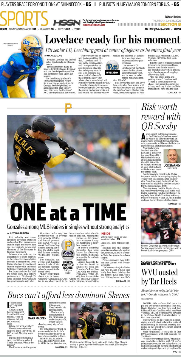 TribSports's tweet photo. Here's an early look at Thursday's #frontpage of @TribSports 

Subscribe: ➡️https://t.co/9GKbfWRJfi https://t.co/tL2hvYTFvK
