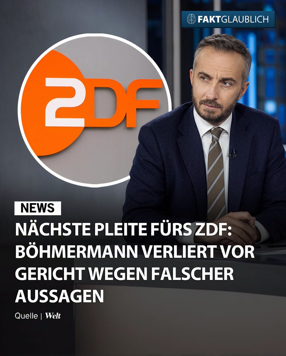 daniel_gugger's tweet photo. 888 Man sollte diese Gerichtskosten dem Privat in Rechnung stellen, dann würde der sofort aufhören Menschen zu diskriminieren mit seinen Lügen 

Niederlage für Böhmermann: 

Ein Gericht stoppt seine Schönbohm-Aussagen.

Das Oberlandesgericht München bestätigte, dass zentrale Aussagen aus dem „ZDF Magazin Royale" über den früheren BSI-Chef Arne Schönbohm unwahr sind. 

Sie hätten den Eindruck erweckt, er habe bewusst Kontakt zu russischen Geheimdiensten gehabt. 

Böhmermanns Seite hatte auf Satire gepocht, das Gericht ließ das nicht gelten.

Schönbohm sieht sich bestätigt:

 „Ein großer Erfolg", dass das ZDF das nicht mehr behaupten darf.

Das ZDF betont dagegen, das sei nie so gemeint gewesen, und hatte die Stelle bereits entfernt.

Quelle: Berliner Zeitung