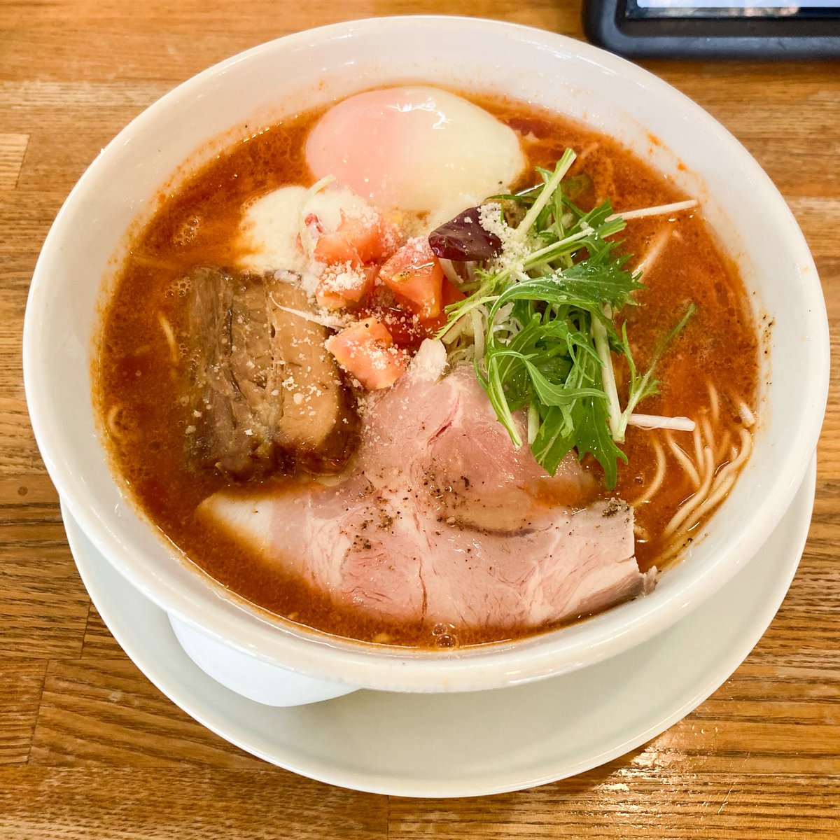 rsnonaka's tweet photo. トマトらーめん“アラビアータ” https://t.co/yPjybMTKZ7