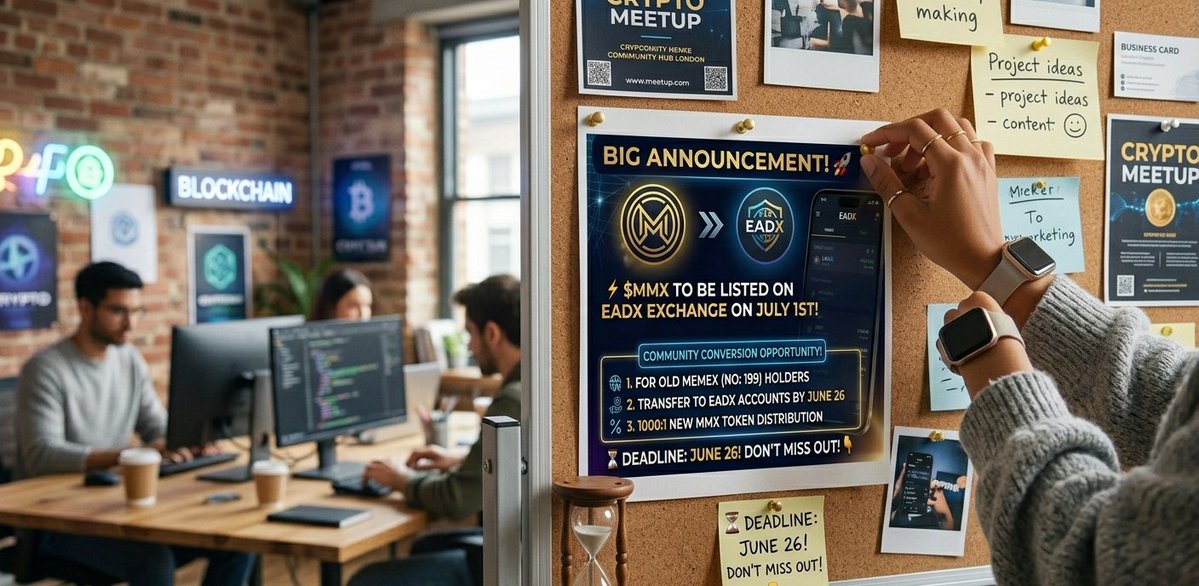 FreeLoader_Crew's tweet photo. 🚀 Attention Memex/MMX Community!

​👉 Deposit your old $MEMEX (No: 199) tokens to EADX until June 26th.

👉 Get your new $MMX tokens distributed to your wallets at a 1000:1 ratio by the July 1st listing date!

​Stay tuned for details and next steps! ⏳
@eadxofficial $MMX $XEP https://t.co/eKo65HJmrP