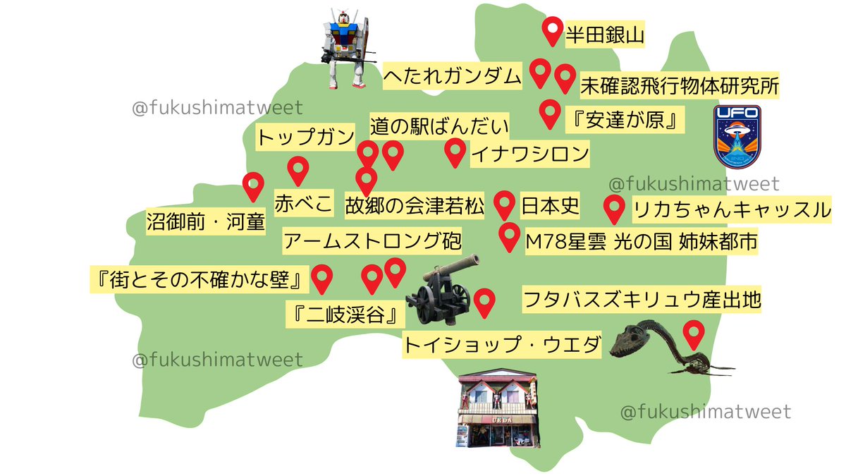 fukushimatweet's tweet photo. 中の者おススメ！
福島県のサブカルエンタメ関連（入門編） https://t.co/86anwyR0Vw