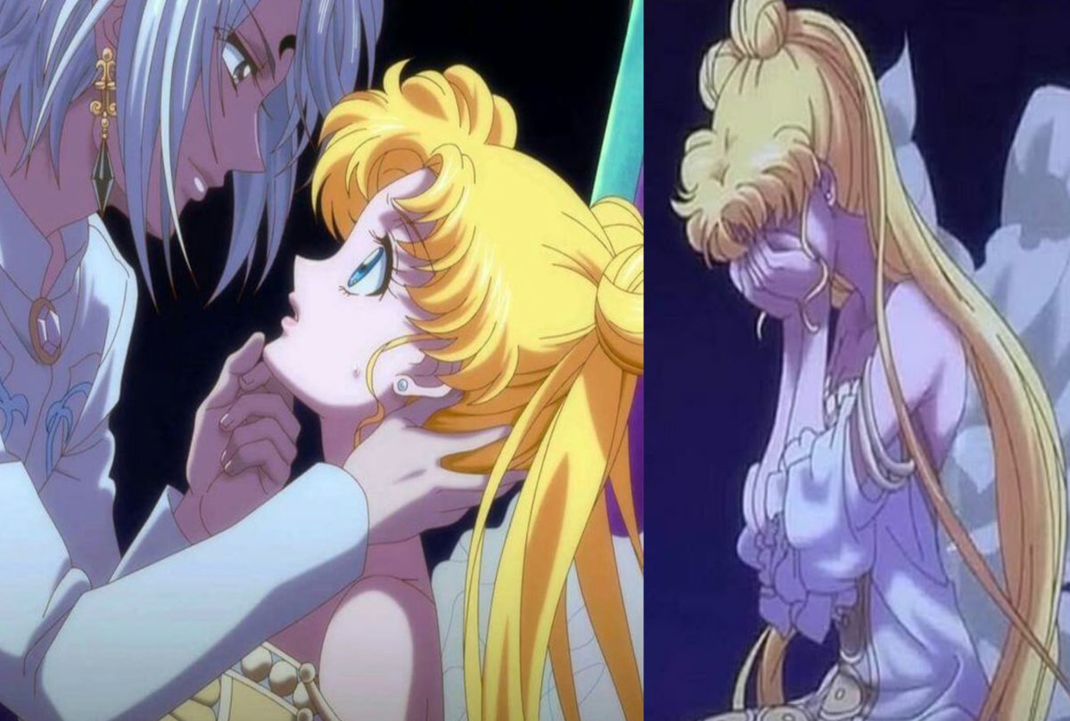 Nozes202's tweet photo. A mesma coisa LITERALMENTE acontece em Sailor Moon gente, com ela, com a filha dela, Madoka não foi o primeiro anime de garota mágica que trata de temas desse tipo, vamo começar a ver os animes que vcs querem ficar comparando?? https://t.co/7n1YDIXtEI